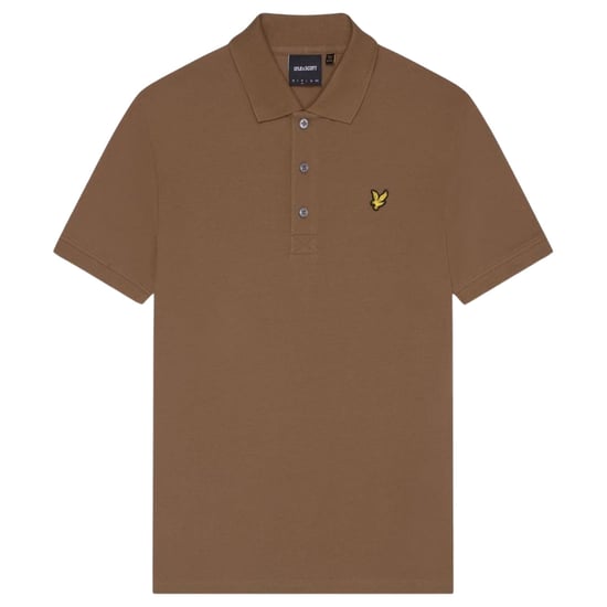Polo marrón ortiga salvaje con logo en el pecho de Lyle & Scott - Image 1