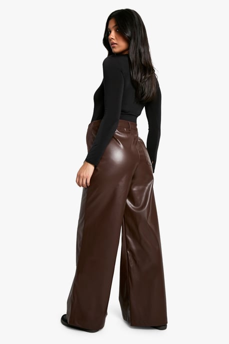 Maternity Over Bump Pu Wide Leg Trouser - Image 2