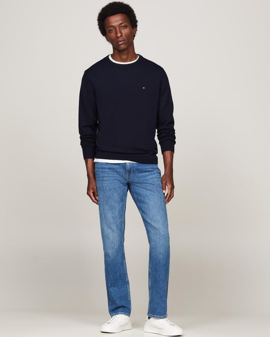 Tommy Hilfiger Core Essential Cotton Crew Mens Sweatshirt - Image 3