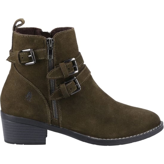 Hush Puppies Jenna Leather Women's Khaki Boots - Image 5