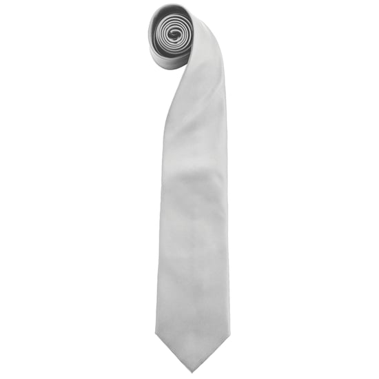 Premier Mens “Colours” Plain Fashion / Business Tie (Silver) - Image 1