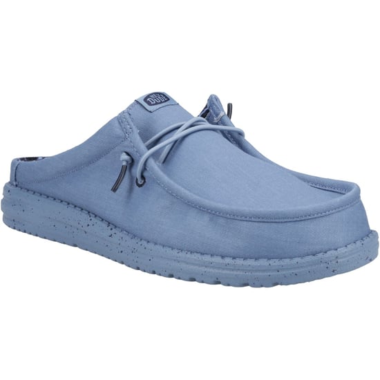 HEYDUDE Wally Slip Canvas 100% Cotton Men's Elemental Blue Slippers - Image 1