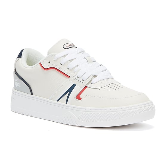 Lacoste L001 0321 1 men's sneaker in white/navy/red - Image 2