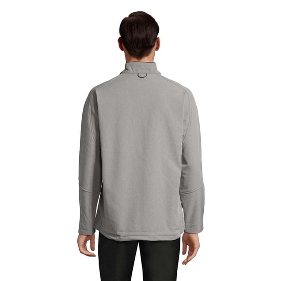 SOLS Mens Relax Soft Shell Jacket (Grey Melange) - Image 2
