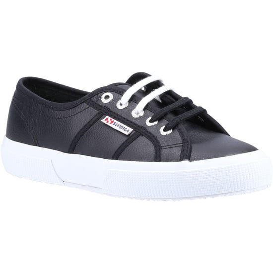 Superga 2750 Leather Men's Black/White Trainers - Image 1