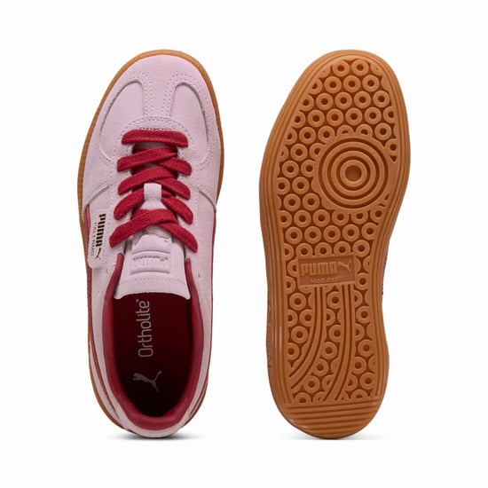 Zapatillas Puma Palermo de cuero rosa/carmesí oscuro - Image 4