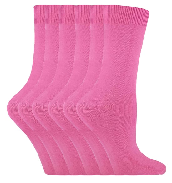 Sock Snob - 6 pares de calcetines de algodón de colores lisos para mujer - Image 1