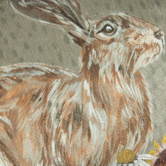 Funda de Cojín de Chenilla Impresa Wylder Meadow Bloom Hazel Hare - Image 4