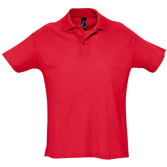 SOLS Mens Summer II Pique Short Sleeve Polo Shirt (Red) - Image 1