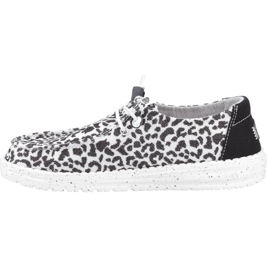 HEYDUDE Wendy Leopard Cotton Blend Women's Black/Grey Loafers - Image 4