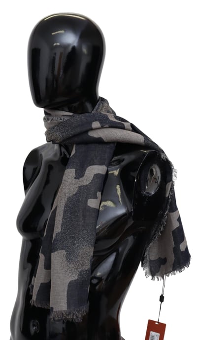 Chaqueta Envolvente Unisex de Lana Multicolor Camuflaje de Hombre Missoni - Image 3