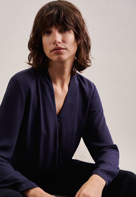Wraparound Blouse Dark Blue - Image 5