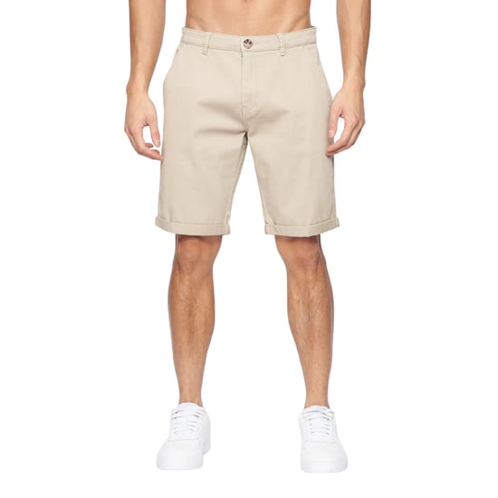 Crosshatch Mens Sinwood Chino Shorts (Beige) - Image 1