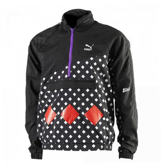 PumaXAlifeArc Savanah Diamond Print Mens Pull Over TrackTop Jacket 568202 01 A2D