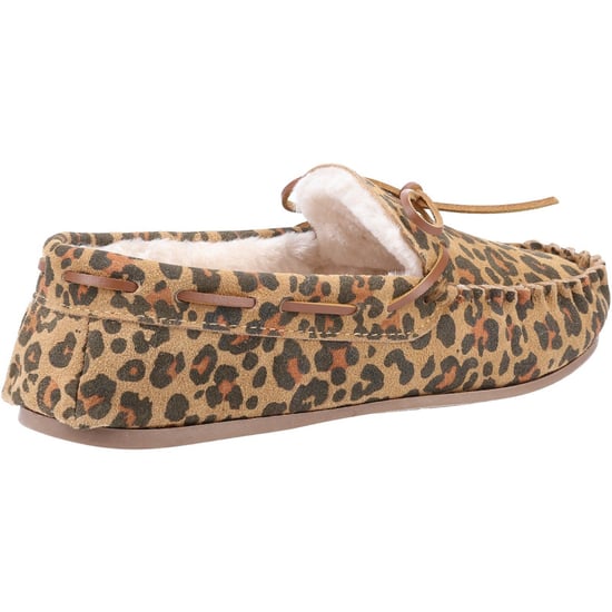 Hush Puppies Womens/Ladies Allie Leopard Print Suede Slippers (Brown) - Image 2