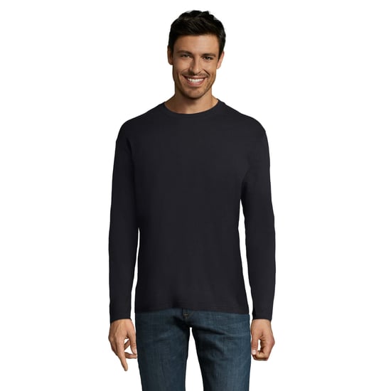 SOLS Mens Monarch Long-Sleeved T-Shirt (Navy) - Image 1