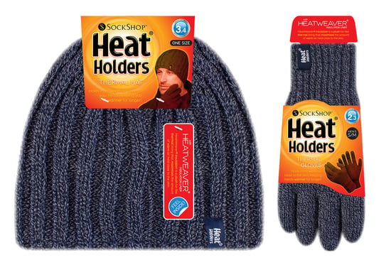 Set de gorro y guantes térmicos de invierno para hombre | Calentadores | Forro polar - Azul marino - Image 2