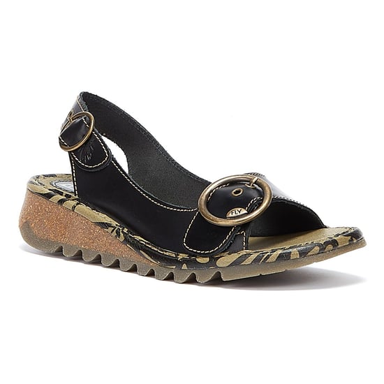 Fly London Tram723fly Womens Black Sandals - Image 2
