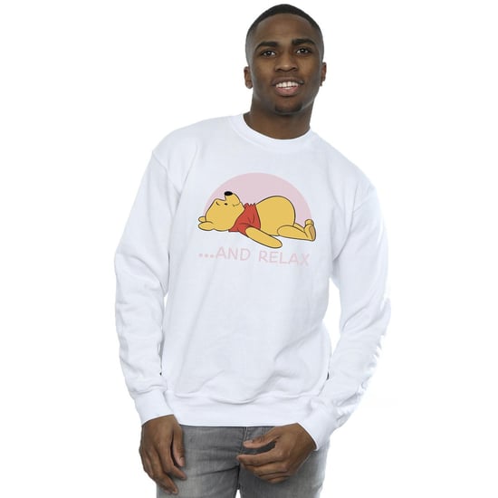 Disney Mens Winnie The Pooh Relax Sweatshirt (White) - Image 2