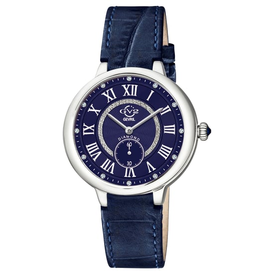 GV2 Rome Reloj de acero inoxidable con esfera azul para mujer - Image 1