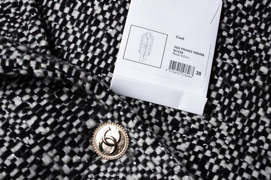 Wool tweed sequinned coat - Image 5
