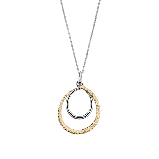Orphelia 'Bastien' Women's 925 Sterling Silver Chain with Pendant - Silver/Gold ZH-7499 - Image 1