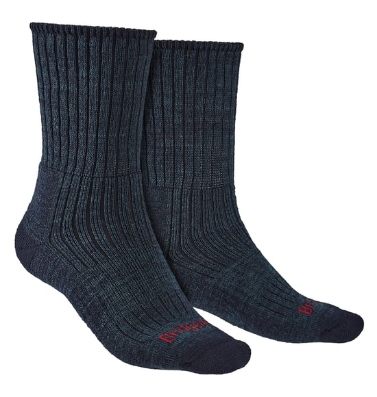 Bridgedale - Calcetines de lana merino de peso medio para hombre -Azul marino - Image 1