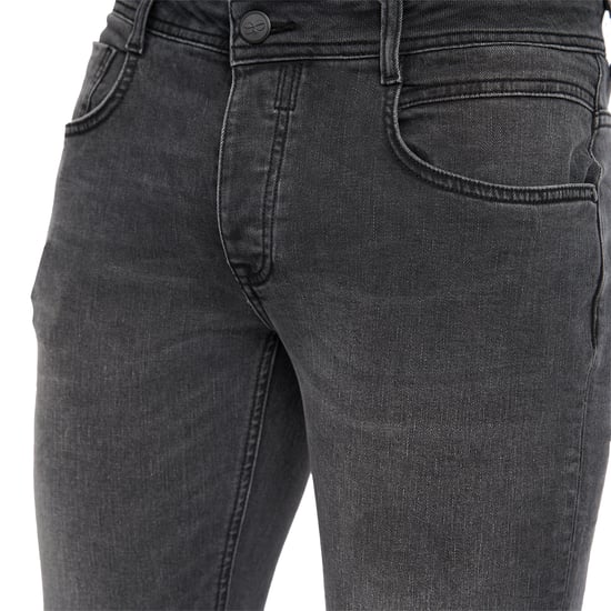 Crosshatch Mens Malcolm Slim Jeans (Dark Charcoal) - Image 3
