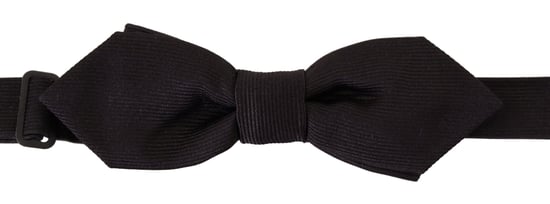 Dolce & Gabbana Black 100% Silk Adjustable Neck Papillon Men's Tie