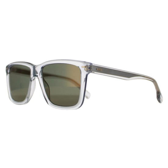 Hugo Boss Square Mens Transparent Grey Green Gold Mirror BOSS 1317/S