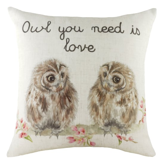 Evans Lichfield Hedgerow Owls Cushion