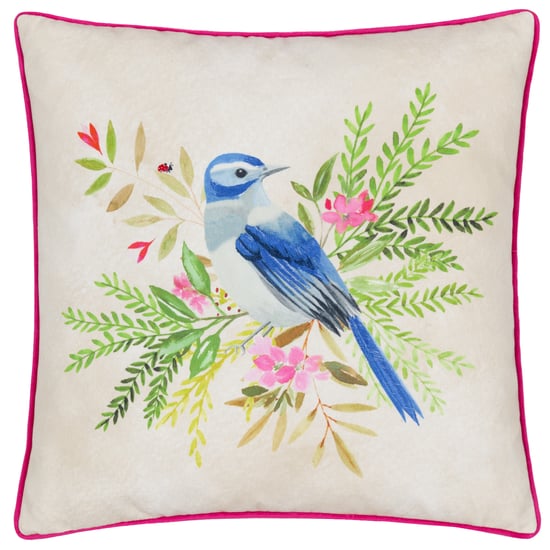 Cojín de poliéster relleno impreso Evans Lichfield Daisy Hill Bluebird - Image 1