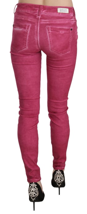 Jeans ajustados de talle medio en terciopelo rosa para mujer de Dolce & Gabbana - Image 4