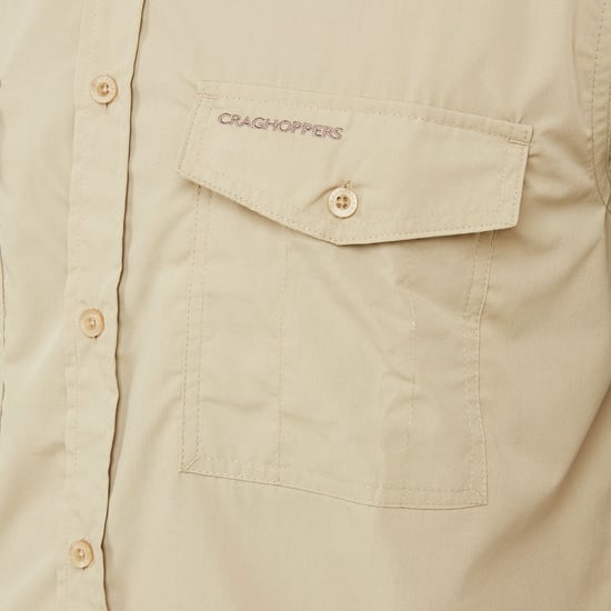 Craghoppers Mens Kiwi Short-Sleeved Shirt (Oatmeal Grey)