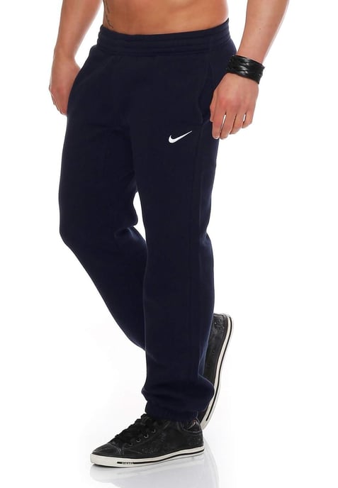 Joggers con puños en azul marino Club Swoosh de NIKE para hombre - Image 2