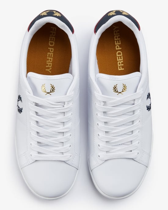 Fred Perry B722 Mens Leather Trainers NOS - Image 6