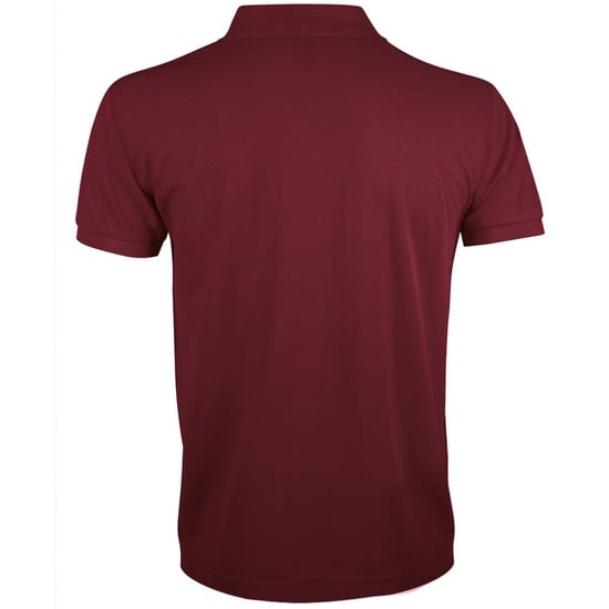 SOLs Mens Prime Pique Plain Short Sleeve Polo Shirt (Burgundy) - Image 2