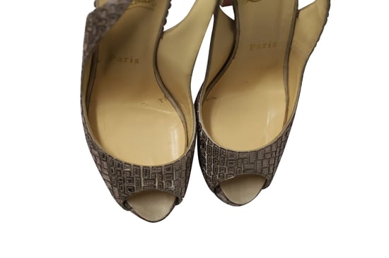 Christian Louboutin Prive Mosaique 120 Pumps in Silver Acrylic - Image 5