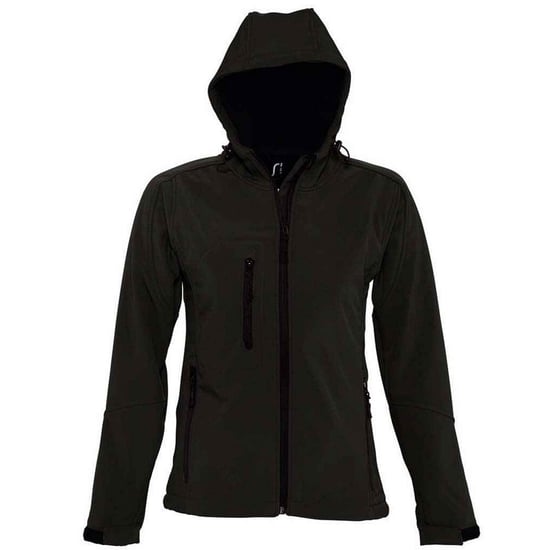 SOLS Womens/Ladies Replay Soft Shell Jacket (Black) - Image 1