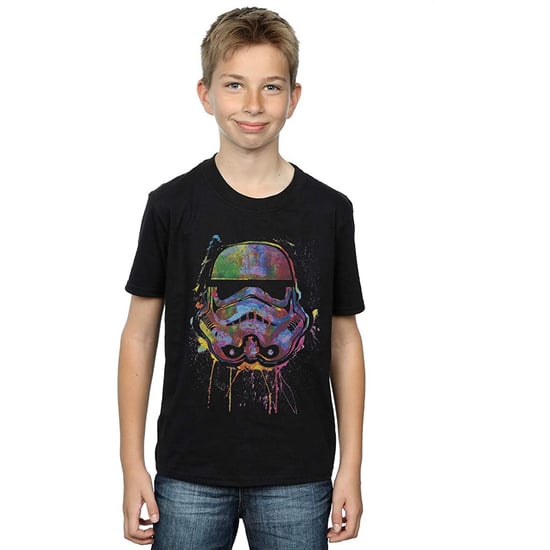 Star Wars Boys Stormtrooper Paint Splatter Cotton T-Shirt (Black)