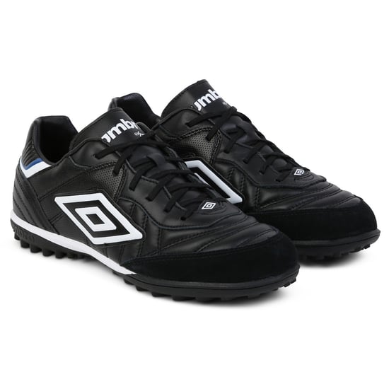 Umbro Mens Speciali Eternal Team Nt Grain Leather Astro Turf Trainers (Black/White/Royal Blue) - Image 1