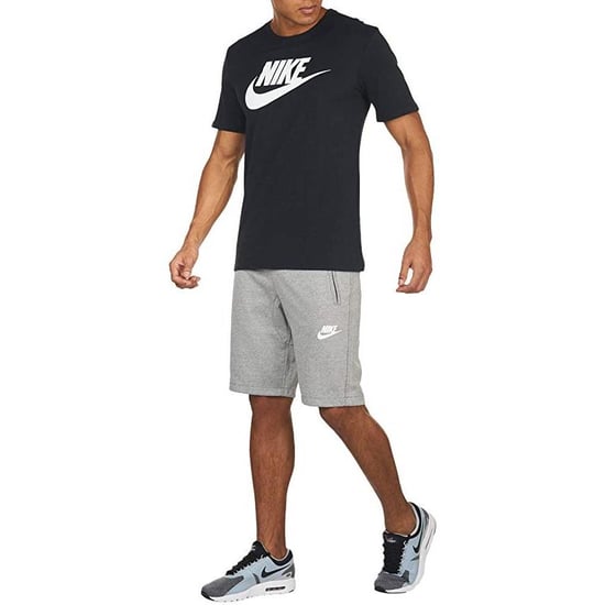 Pantalones cortos de polar Nike para hombre gris con bolsillos con cremallera - Image 3
