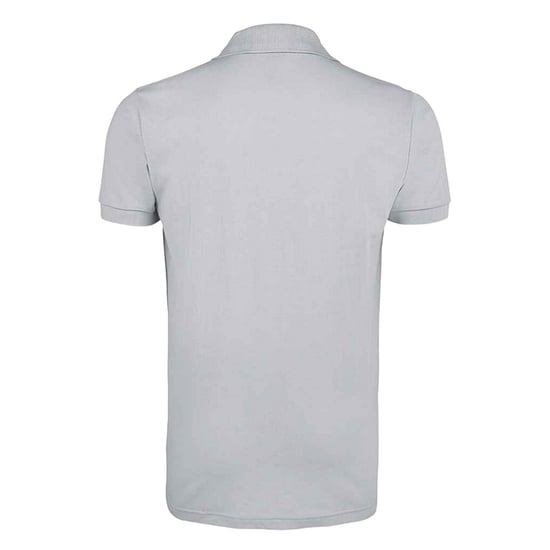 SOLs Mens Prime Pique Plain Short Sleeve Polo Shirt (Pure Grey) - Image 2