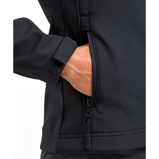 Premier Womens/Ladies Windchecker Recycled Printable Soft Shell Jacket (Black)