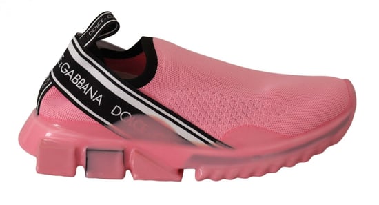 Zapatillas Sorrento de mujer en color rosa de Dolce & Gabbana, tipo slip on, informales y de caña baja. - Image 1