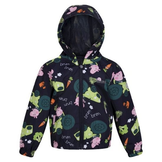Regatta Childrens/Kids Peppa Pig Tractor Waterproof Jacket (Navy) - Image 1