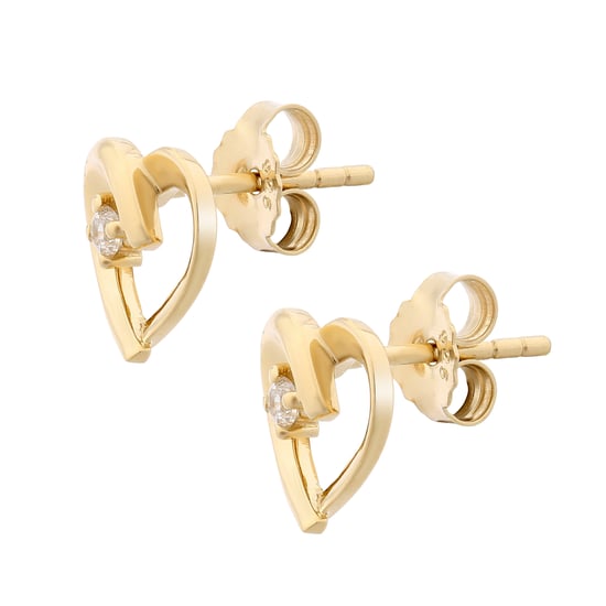 Orphelia 'Mera' Women's 925 Sterling Silver Stud Earrings - Gold zo-7370 G - Image 1