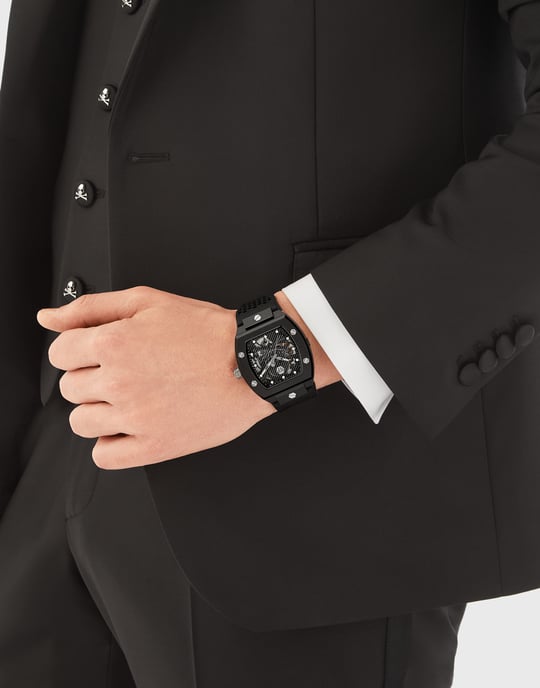 Philipp Plein The Skeleton Ecoceramic Men's Black Watch PWVBA0423