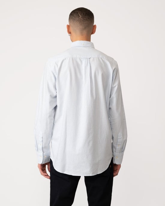 GANT Mens Regular Fit Long Sleeve Oxford Banker Stripe Shirt - Image 5