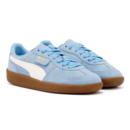 Zapatillas Puma Palermo de Cuero Azul Claro/Blanco - Image 1